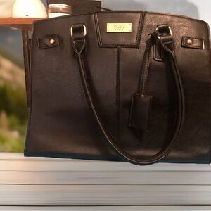 BCBG Black Faux Leather Bag